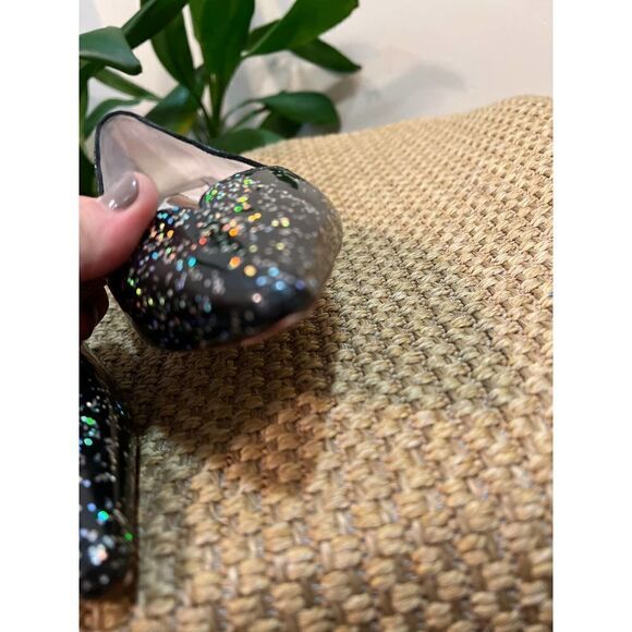 Sophia Webster Black Glitter Pointed Toe Flats Sz. 37 (US 6.5) - Picture 8 of 8